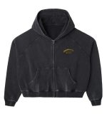 Raspberry Hills ‘Acid Wash’ Black Zip Up Hoodie